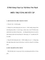 22 Bài Giảng Chọn Lọc Nội Khoa Tim Mạch - ĐIỀU TRỊ TĂNG HUYẾT ÁP doc