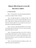 Đăng ký Điều lệ hợp tác xã sửa đổi, Mã số hồ sơ 148213 potx