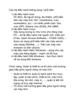 Các hệ điều hành thông dụng/ phổ biến doc