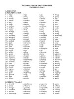 SYLLABUS FOR THE FIRST TERM TEST ENGLISH 12 – Test 2 docx