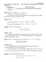 ĐỀ THI THỬ ĐẠI HỌC, CAO ĐẲNG MÔN TOÁN, KHỐI A (LẦN 3) ppt