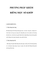 PHƯƠNG PHÁP KHÁM RIÊNG MỘT SỐ KHỚP pdf