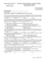 ĐỀ THI TUYỂN SINH ĐH, CĐ_MÔN HÓA_ KHỐI B_NĂM 2007_MÃ ĐỀ 285 pptx