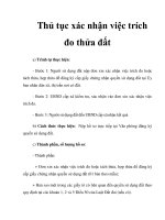 Thủ tục xác nhận việc trích đo thửa đất doc