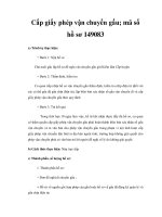 Cấp giấy phép vận chuyển gấu; mã số hồ sơ 149083 pot