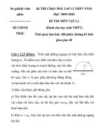 Kì THI CHỌN HSG LớP 12 THPT NĂM HọC 2009-2010 Đề THI MÔN VậT LýTỉnh vĩnh phúc pdf