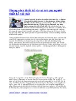 Phong cách thiết kế và vai trò của người thiết kế nội thất potx