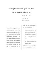 Sử dụng thuốc an thần – giảm đau, thuốc giãn cơ cho bệnh nhân thở máyThS. pdf
