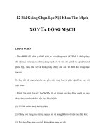 22 Bài Giảng Chọn Lọc Nội Khoa Tim Mạch - XƠ VỮA ĐỘNG MẠCH ppsx