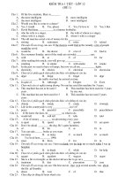 KIỂM TRA 1 TIẾT - LỚP 12 (ĐỀ 1) ppsx