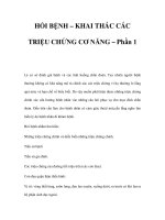 HỎI BỆNH – KHAI THÁC CÁC TRIỆU CHỨNG CƠ NĂNG – Phần 1 docx
