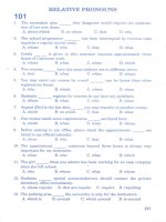 Trắc nghiệm luyện thi đại học chuyên đề ngữ pháp tiếng anh - test 101-108 doc