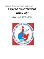 TRƯỜNG CĐ VĂN HÓA NGHỆ THUẬT VÀ DU LỊCH SÀI GÒNBÁO CÁO THỰC TẬP TOUR XUYÊN_7 pptx