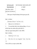 Đề thi chọn học sinh giỏi môn toán lớp 12 trường THPT Quảng Xương tỉnh Thanh Hóa pps