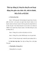 Thủ tục đăng ký thuyên chuyển nơi hoạt động tôn giáo của chức sắc, nhà tu hành, Mã số hồ sơ 021261 potx