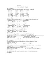 ĐỀ THI MÔN TIẾNG ANH - ĐỀ SỐ 10 pps