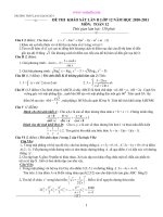 Đề thi thử toán - THPT Lạng Giang số 1 ppsx