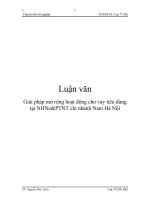 Đề tài “Giải pháp mở rộng hoạt động cho vay tiêu dùng tại NHNo&PTNT chi nhánh Nam Hà Nội ” ppt