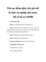 Thủ tục thẩm định việc giải thể tổ chức sự nghiệp nhà nước, Mã số hồ sơ 139386 pptx