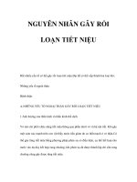 NGUYÊN NHÂN GÂY RỐI LOẠN TIẾT NIỆU pptx