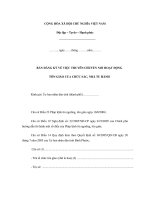 MẪU BẢN ĐĂNG KÝ VỀ VIỆC THUYÊN CHUYỂN NƠI HOẠT ĐỘNG TÔN GIÁO CỦA CHỨC SẮC, NHÀ TU HÀNH potx
