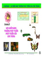 Bài giảng côn trùng : Đặc điểm sinh trưởng phát triển của côn trùng part 1 potx