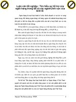 Luận văn tốt nghiệp : Tìm hiểu sự hỗ trợ của ngân hàng trong tất cả các ngành,lĩnh vực của kinh tế phần 1 pot