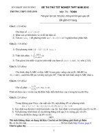 ĐỀ THI THỬ TỐT NGHIỆP THPT Môn Thi : TOÁN - TRƯỜNG THPT CHÍ LINH pdf