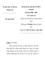 Đề thi tuyển sinh vào lớp 10 môn toán vào THPT chuyên Hưng Yên năm 2008 - 2009 pdf