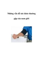 Những vấn đề sức khỏe thường gặp của nam giới docx