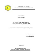 Luận văn : NGHIÊN CỨU CHẾ BIẾN SẢN PHẨM GAN CÁ TRA XỐT CÀ CHUA ĐÓNG HỘP part 1 doc