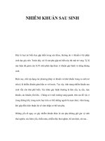 NHIỄM KHUẨN SAU SINH pptx