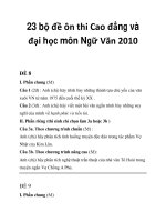 23 bộ đề ôn thi Cao đẳng và đại học môn Ngữ Văn 2010_2 doc