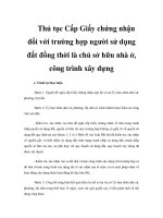 Thủ tục Cấp Giấy chứng nhận đối với trường hợp người sử dụng đất đồng thời là chủ sở hữu nhà ở, công trình xây dựng pot