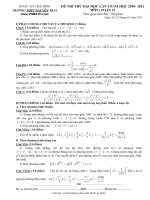 Đề thi thử đại học môn Toán lần 1 - THPT Nguyễn Trãi docx