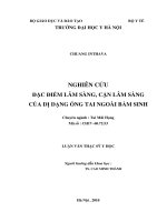 nghiên cứu đặc điểm lâm sàng, cận lâm sàng của dị dạng ống tai ngoài bẩm sinh