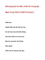 Bình giảng bài thơ Mộ ( chiều tối ) pptx