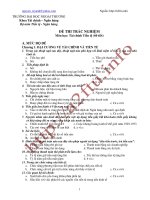 Đề trắc nghiệm môn tài chính tiền tệ pot