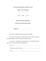 MẪU ĐƠN XIN SÁP NHẬP, HỢP NHẤT TỔ CHỨC TÔN GIÁO TRỰC THUỘC ppt