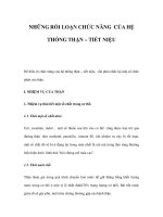 NHỮNG RỐI LOẠN CHỨC NĂNG CỦA HỆ THỐNG THẬN – TIẾT NIỆU potx