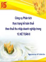 Công cụ phân tích thực trạng kế toán thuế theo thuế thu nhập doanh nghiệp trong pdf