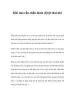 Khi nào cần chẩn đoán dị tật thai nhi ppt