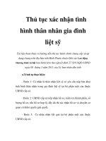 Thủ tục xác nhận tình hình thân nhân gia đình liệt sỹ pptx