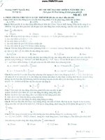 Thử sức với lí - mã đề 135 - THPT Nguyễn Huệ pdf
