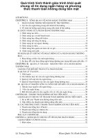 Quá trình hình thành giáo trình khái quát chung về tín dụng ngân hàng và phương thức thanh toán không dùng tiền mặt p1 potx