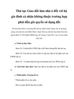 Thủ tục Giao đất làm nhà ở đối với hộ gia đình cá nhân không thuộc trường hợp phải đấu giá quyền sử dụng đất ppsx
