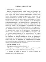 research on competitiveness of garment firms in the key economic zone of central