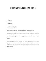 CÁC XÉT NGHIỆM MÁU doc