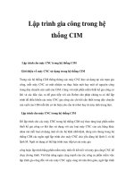 Lập trình gia công trong hệ thống CIM pptx