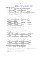 ĐỀ THI THỬ ANH VĂN – SỐ 9 ppsx